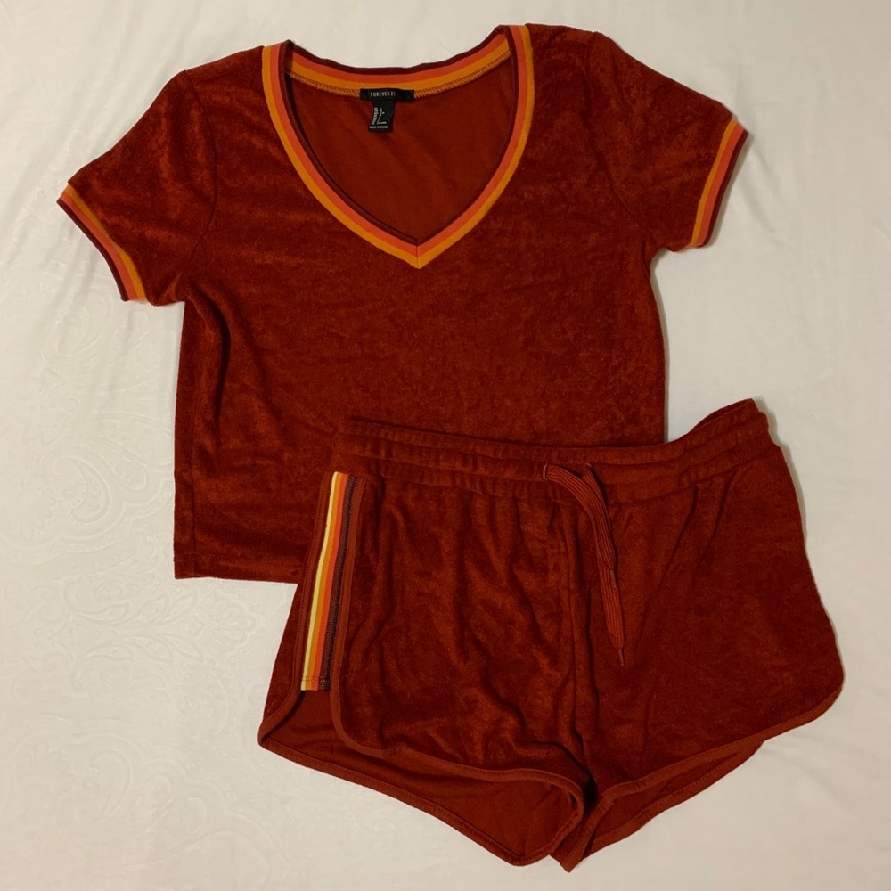 2 piece textured set forever 21